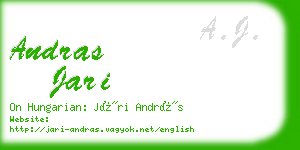 andras jari business card